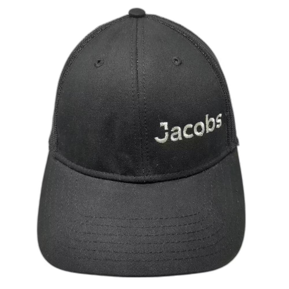 CapAmerica Trucker Hat Black White OS Jacobs Embroidered Adjustable Snapback
